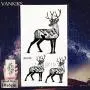 12 Pieces/Lot Black Elk Horn Little Waterproof Fake Tattoos Stickers For Men Women Arm Temporary Tatoos Moose Deer Hands Bear Fake Tattoo Paste Supplies 10x6cm 12 Pieces/Lot Black Elk Horn Little Waterproof Fake Tattoos Stickers For Men Women Arm Temporary Tatoos Moose Deer Hands Bear Fake Tattoo Paste Supplies 10x6cm