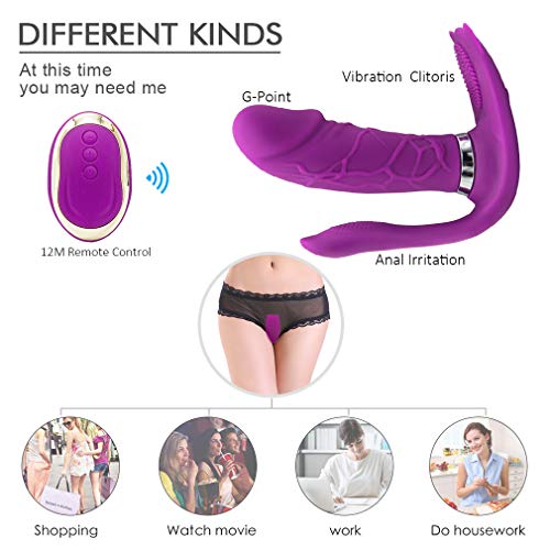 Electric 3 Sucking 8 Vibration G Spotter Clitorial Toy for Women Silicone Portable Waterproof Body Massger - Purple