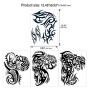 Konsait Large Temporary Tattoos Half Arm Chest Tattoo Men Tribal Totem Tattoo Make up Body Art Sticker for Halloween Party Supplies Beach Pool Party Favor Decor Dress up Costume Accessories(8Sheets)