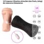 Male Sex Toys, iMiMi  Masturbator Vibrating Cup  with Sexy Moans, Pussy Cup Masturbation Adult Stroker Toys, Fully Automatic with 3D Realistic Vagina and USB Rechargeable for Men (Black)