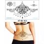 5 Sheets 13.8x24cm Sternum Chest Temporary Tattoo Big Body Art Sticker Jewelry Pendant