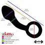 LeLuv Large Pink Glass Anal Prostate Massager Butt Plug Beginner Male Toy Bundle with Premium Padded Pouch