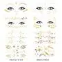 10 Sheets Face Tattoos Sticker, Freckle Sticker and Face Metallic Temporary Tattoo for Women