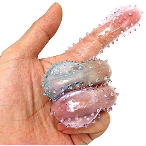 5 pcs Sex Toy Massage Glove Female Masturbation Finger Condom Vagina Stimulation Flirt G Spot for Women