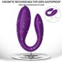 G-Spot Vibrators, Xocity, Clitoral Nipple Anal Vagina Vibrator with 10 Vibrations 10M Remote Control, Adult Sex Toys with Dual Motors for Women Men Male Female Couples Play, Purple