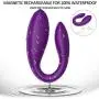 G-Spot Vibrators, Xocity, Clitoral Nipple Anal Vagina Vibrator with 10 Vibrations 10M Remote Control, Adult Sex Toys with Dual Motors for Women Men Male Female Couples Play, Purple