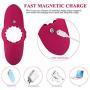 Full Silicone Vibrating Cock Ring 360° Stimulative Penis Ring Double Motor Vibrator for Men or Women Play 10 Speeds Waterproof Super Quiet Magnetic Rechargeable Couples Adult Sex Toy (Wine Red)