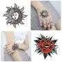 Ooopsi 40 Pieces Black Henna Temporary Tattoo Stickers for Women Girls - Lace Indian Mehndi Body Tattoo Sticker for Adults for Arm Leg Hand Ooopsi 40 Pieces Black Henna Temporary Tattoo Stickers for Women Girls - Lace Indian Mehndi Body Tattoo Sticker for Adults for Arm Leg Hand
