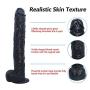 MXJYB 16.93 Inch Huge Long Handsfree Female Personal Massager Lifelike Big Monster Massage Wand Adult Fun Sexea Supplies MXJYB (Color : Black)