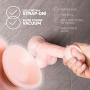 Realistic Dildo LEO4U. Best Penis Sex Toy with Vacuum-Cup & Inner Lubricant. Unique Flexible Skin- Hands Free Exclusive Penis Design(pic.2) FDA & CE. Enhance Your Satisfaction Now!
