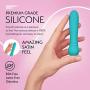 Ultra Bullet Personal Sex Toy Masturbation Device for Women Built-in Function Waterproof Bodysafe Clitoral and Body Massager with 20 Vibration Modes Body Safe Silicone Waterproof (Aqua)