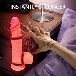 Male Penis Ring Set of 5, Adorime Stretchy Soft Silicone Cock Rings Set for Men to Enhance Erection Prolong Sex Time, Cockring for Sex