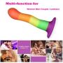 G-Spot Dildo Realistic Silicone Anal Sex Toy for Beginners with Strong Suction Cup Base for Hands-free Play, UTIMI 7 Inch Rainbow Dick Fake Penis for Vaginal and Anal Prostate Play