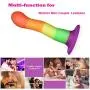 G-Spot Dildo Realistic Silicone Anal Sex Toy for Beginners with Strong Suction Cup Base for Hands-free Play, UTIMI 7 Inch Rainbow Dick Fake Penis for Vaginal and Anal Prostate Play G-Spot Dildo Realistic Silicone Anal Sex Toy for Beginners with Strong Suction Cup Base for Hands-free Play, UTIMI 7 Inch Rainbow Dick Fake Penis for Vaginal and Anal Prostate Play