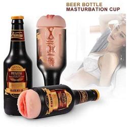 Põkêt Püšsý Beer Bottle Male Mâstürbâtõr Slěeve Cup Toys Convenient for Man Operate