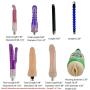 FREDORCH Automatic Sex Machine for Female Thrusting with 5 Dildos,Vagina Cup Retractable Telescopic Gun Sex Toys