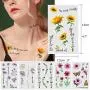 13 Sheets Daisy Sun Flower Tattoo, Butterfly Temporary Tattoo Sticker for Women Lady Girls, Body Art on Arm Shoulder Wrist Face Clavicle 13 Sheets Daisy Sun Flower Tattoo, Butterfly Temporary Tattoo Sticker for Women Lady Girls, Body Art on Arm Shoulder Wrist Face Clavicle