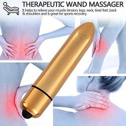 Vibrator, Oomph! Powerful WaterProof Single-speed Massager Mini Bullet Vibrator/Vibes Female Masturbation Toy (Golden)