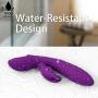 Wireless Vibration Massager, Personal Handheld Wand Massager with Dual Motors USB Rechargeable Waterproof Massager for Therapeutic and Relaxation-Purple