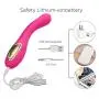 Silent Waterproof USB Chargeable Vibrator Wireless Cordless Portable Small Size Handheld Powerful Massage for Patio,Bedroom, Garden, Gate, Yard, Parties, Wedding (Deep Pink)