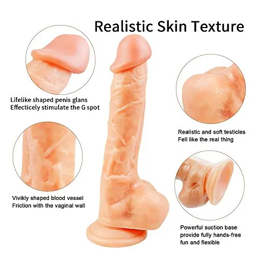 JSCRlove 9.1 Inch Realistic Ultra Soft-Ďîldɔ Flesh Realistic Dual Density Toy Realistic Soft Suction Cup Toy Women Socks JSCRlove 9.1 Inch Realistic Ultra Soft-Ďîldɔ Flesh Realistic Dual Density Toy Realistic Soft Suction Cup Toy Women Socks