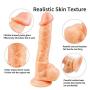 JSCRlove 9.1 Inch Realistic Ultra Soft-Ďîldɔ Flesh Realistic Dual Density Toy Realistic Soft Suction Cup Toy Women Socks