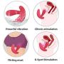 Wearable Vibrate Things for Women Six Toys for Women Bullet Multi Frequency T-Shape Couple Love Stimulation Promote Toys(Red)