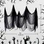 LessMo Halloween Creepy Cloth, 79x198 inch Spooky Fabric Gauze, Stretchy, Giant, for Haunted House, Outdoor, Yard, Home Halloween Party, Doorways Entryways Windows Decor, Black LessMo Halloween Creepy Cloth, 79x198 inch Spooky Fabric Gauze, Stretchy, Giant, for Haunted House, Outdoor, Yard, Home Halloween Party, Doorways Entryways Windows Decor, Black