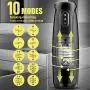 Male Masturbator-10 Rotating,Trusting Models,3 Moans Interaction 3 in 1 Adjustable Hands-Free Automatic Men Masturbation Cup Stroker Toys with Visible 3D Textured Sleeve