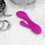 Pure Love New Squeeze-Control Dual Hug Vibrator, Rechargeable, and Waterproof Massage Wand, Memory Function, Adult Sex Toy, Pink Color