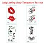 Temporary Tattoos Tiny Fake Tattoo Stickers for Women Men Kids 30 Sheets Flower Word Small Sexy Patterns Waterproof Temp Tattoo for Hand Face Leg Arm Neck Body Art Personal Beauty Fashion Decoration