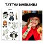 Halloween Tattoos for Kids, 100 Styles Assorted Halloween Temporary Tattoos Waterproof Glow in the Dark Stickers Party Favors for Adult Kids Halloween Trick or Treat Ghost Monster Pumpkin Tattoos