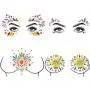 Lady Up 3 Sets Face Jewels for Women, Makeup Body Breast Gems Stickers Temporary Tattoos with Colorful Mermaid Crystal Rhinestones for Festival Halloween Party Lady Up 3 Sets Face Jewels for Women, Makeup Body Breast Gems Stickers Temporary Tattoos with Colorful Mermaid Crystal Rhinestones for Festival Halloween Party