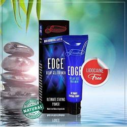 Sensuous Edge Delay Gel (2 Pack) + Custom Pouch. Natural, Prolonging and Desensitizing Delay for Men. NO Lidocaine, Non-Numbing Long Lasting! Ultimate Staying Power