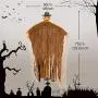 LessMo Halloween Hanging Ghost, Hanging Skeleton Pumpkin Grim Reapers in Horror Robe, for Best Halloween Hanging Decorations, Party, Haunted House Prop, Outdoor and Indoor, Garden, Lawn