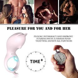 Screaamm Waterproof Male Vibration Delay Pre-Mature E-Jaculation Lock Fine Ring for Him Toy Longer Lasting Shake Rooster, Silicone Happy Toys Shock