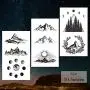 22 Sheets Mountain Temporary Tattoos Stickers, Including Fake Tattoos Waterproof Fake Black Geometry Sun Star Moon Tree Triangle Sea Wave Tattoos, Semi Permanent Tattoos for Adult and Kids 22 Sheets Mountain Temporary Tattoos Stickers, Including Fake Tattoos Waterproof Fake Black Geometry Sun Star Moon Tree Triangle Sea Wave Tattoos, Semi Permanent Tattoos for Adult and Kids