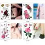 25 Sheets Tiny Beauty Flower Body Makeup Art Temporary Waterproof Tattoo Sticker for Women Men