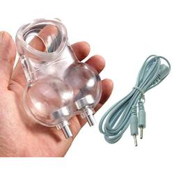 BDSM Game Electric Shock Pulse Scrotal Binding Bag Testicular Restraints Penis Ring for Male