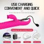 Sucking Silent Wireless USB Cable Rechargeable Waterproof Telescopic Dual Motor Pleasure 12 Speeds Mode Long Cordless Rábbít Vǐbrǎtǒr Body Aches Pains Recovery Rotating Massager