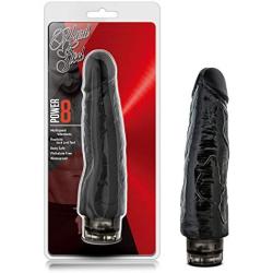 8" Soft Realistic Vibrating Dildo - Multi Speed Flexible Vibrator - Waterproof - Sex Toy for Women - Sex Toy for Adults (Black)