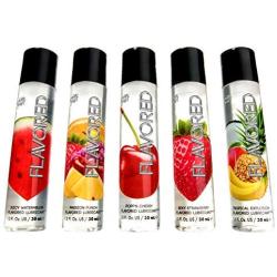 Wet Lube 1oz Sampler Assortment Bundle (Flavored 5 Pack)