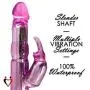 LeLuv Rabbit Vibrator Bath Time Bunny 8 Inch Waterproof Dual Motor Simple Controls Clear