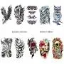 42 Sheets Temporary Tattoos Stickers (Include 10 Sheets Large Stickers), Fake Body Arm Chest Shoulder Tattoos for Men and Women 42 Sheets Temporary Tattoos Stickers (Include 10 Sheets Large Stickers), Fake Body Arm Chest Shoulder Tattoos for Men and Women