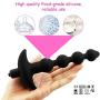 DJKFHIU Comfortable Stainless Steel Anales Plug Massager Training Sets Small Massage Toys, 10 Kinds of Powerful Vibration DJKFHIU (Color : Black)