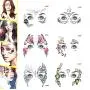 Pinkiou Facial Art Stickers Women Face Eye Temporary Tattoo Festival Waterproof Stickers (6 pieces) Pinkiou Facial Art Stickers Women Face Eye Temporary Tattoo Festival Waterproof Stickers (6 pieces)