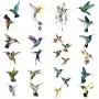 WYUEN 12 PCS Hummingbirds Temporary Tattoo Sticker for Women Men Fashion Body Art Adults Waterproof Hand Fake Tatoo 9.8X6cm (FW12-24)
