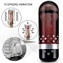 Vibrating Male Masturbator Cup with Sexual Moans and 10 Vibrations, Xocity, 3D Realistic Silicone Vagina Masturbator with Infrared Assist Function, Adult Sex Toy for Men