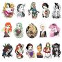 Sexy Stickers Tattoo Women Cartoon Princess Beauty Sticker Lady Decals Punk Vintage Retro Stickers for Water Bottle Travel Case Car Skateboard Motorcycle Luggage Guitar Bike Decal