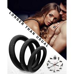 Silicone Cock Rings Set, Sexy Slave Stretchy Penis Rings for Longer & Harder Erection, Sex Toy for Men Couple(7pcs)